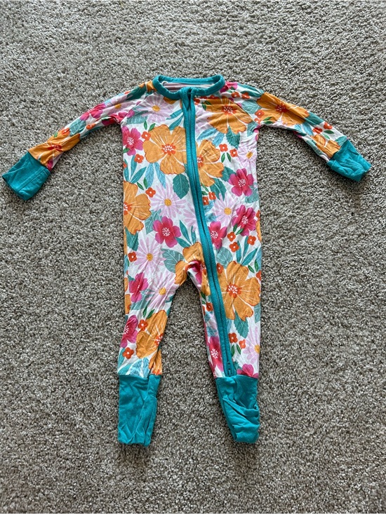 Little Sleepies Other - Little Sleepies Beachy Blooms Floral Zippy - Size 3-6
